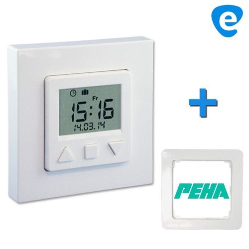Vestamatic Smart Time Control Zeitschaltuhr + "PEHA" Zwischenrahmen nach Wahl, signalweiss