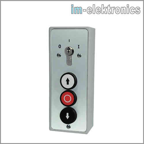 geba Schlüsselschalter mit 3 Drucktasten für Aufputzmontage, IMS-APZ 4-1R