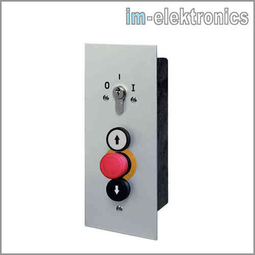 geba Schlüsselschalter mit 2 Drucktasten, 1 Not-Aus für Unterputzmontage, IMS-EPZ 4-1R.N