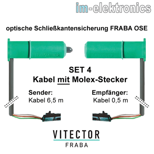 IMOSE-S-1102M, Opto-Sensor-Set VITECTOR FRABA OSE-S mit Moltex-Stecker