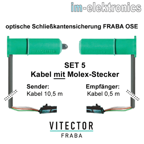 IMOSE-S-1608M, Opto-Sensor-Set VITECTOR FRABA OSE-S mit Molex-Stecker