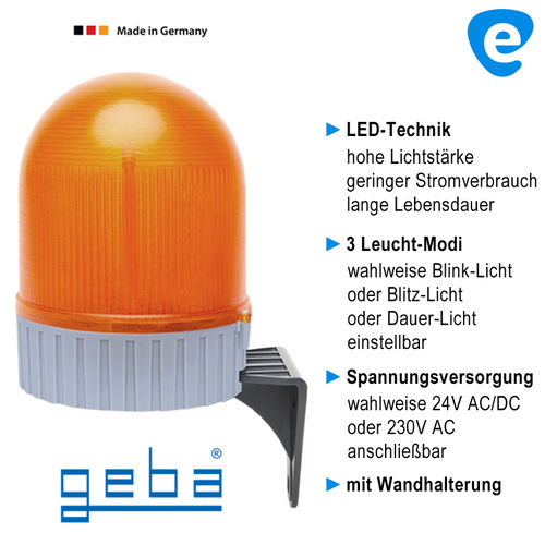 IMWL-ECO-LED-Y mit IMWL-BW geba LED Universal-Leuchte "Flash-Eco" mit Kunststoff-Winkel